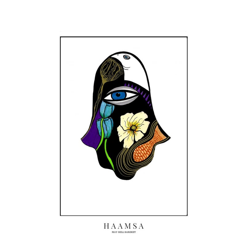 794x794 Floral Design Flowers Art Wall Art Wall Decor Hamsa Hand Etsy