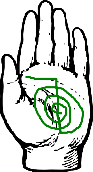 324x599 Healing Hand With Reiki Symbol Clip Art