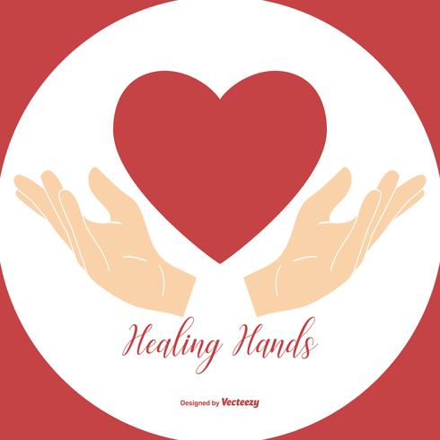 490x490 Healing Hands Holding Heart Illustration