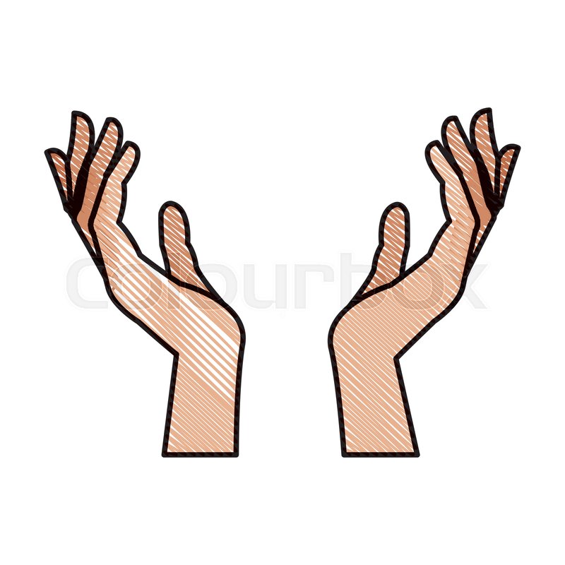 800x800 Drawing Human Hand Health Care Medical Stock Vector Colourbox