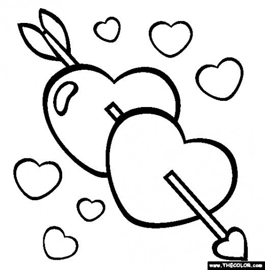 520x530 Pictures Of Hearts Secret Valentine Coloring Pages, Color