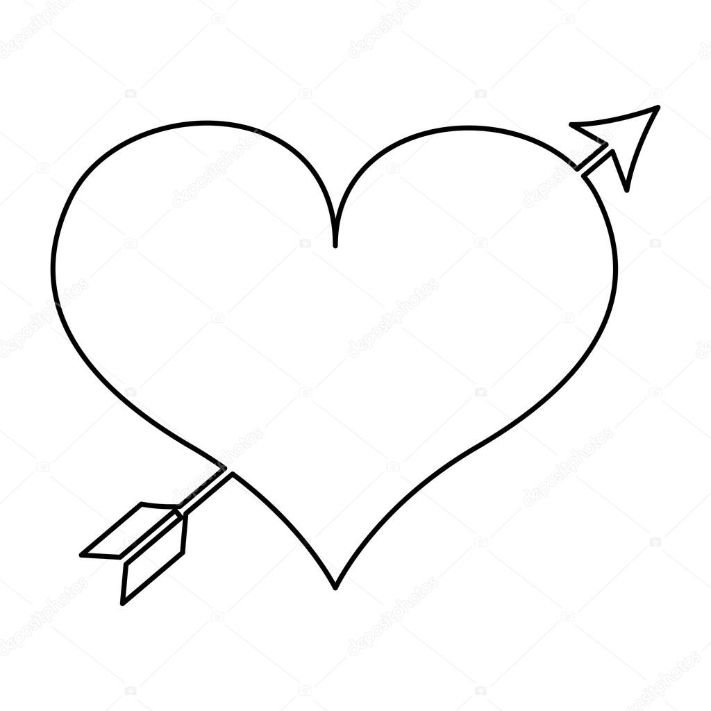 1024x1024 Arrow Drawing Love Heart For Free Download