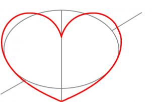 302x203 How To Draw A Heart With A Arrow, Step