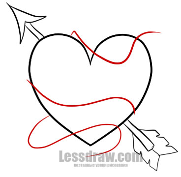 368x360 How To Draw A Heart With Arrow