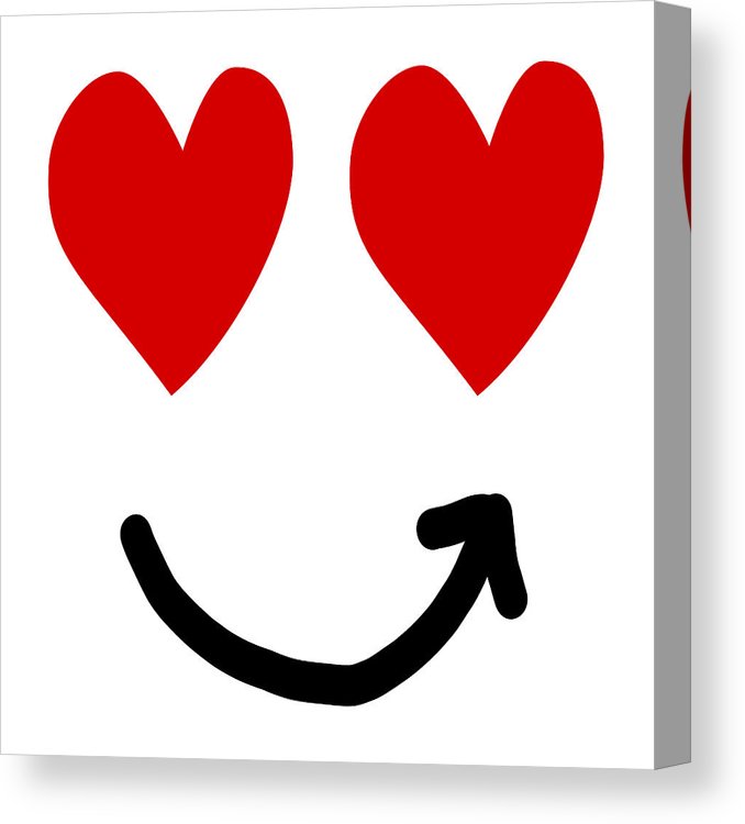 678x750 Red Heart And Arrow, Smile Love Symbol Canvas Print Canvas Art