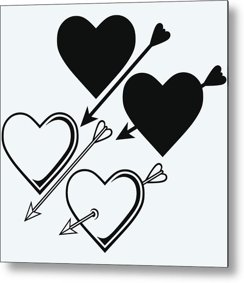 493x572 The Symbol Of The Heart With An Arrow Metal Print