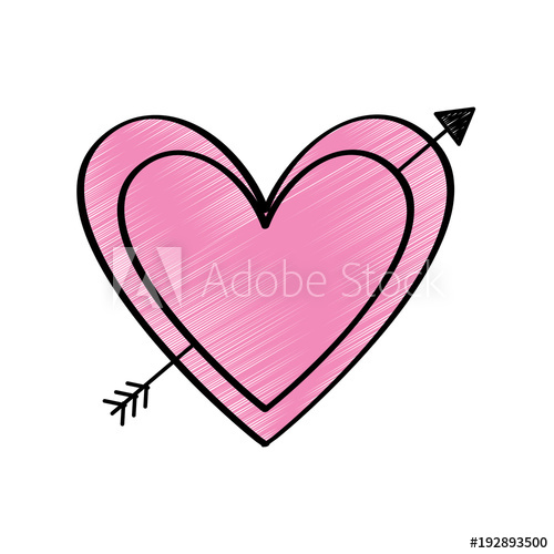 500x500 Love Heart Pierced Arrow Valentine Day Romantic Vector