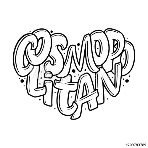 500x500 Cocktail Name, Lettering In Heart