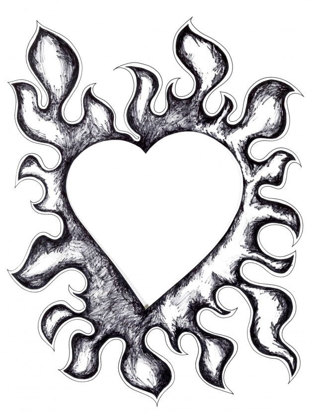 630x831 Heart Drawings