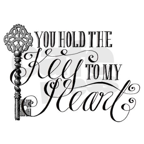 460x460 A Real Key With A Ribbon Bow Hanging From The Word Heart Remove