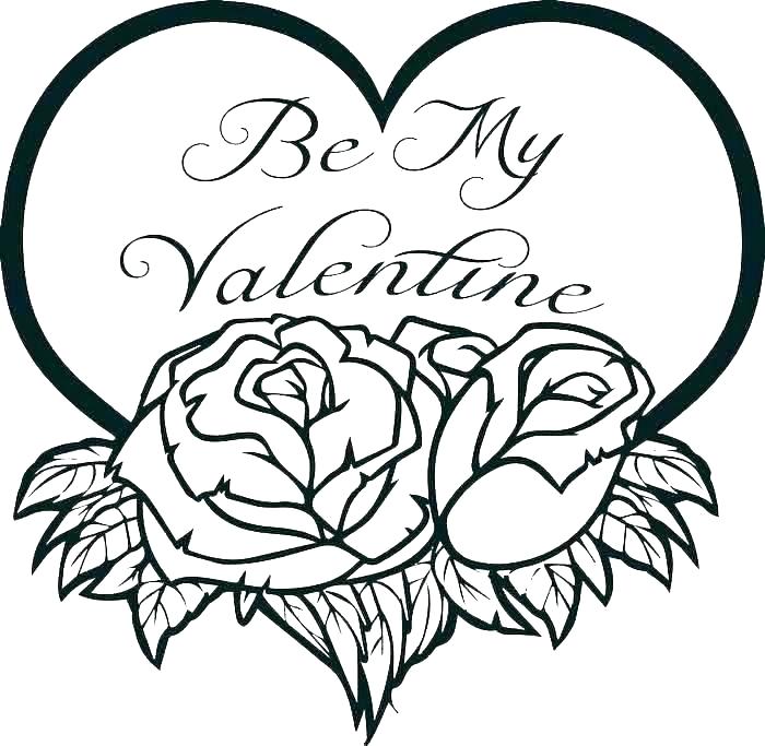 700x683 Valentine Heart Drawing Be My Valentine Heart Coloring