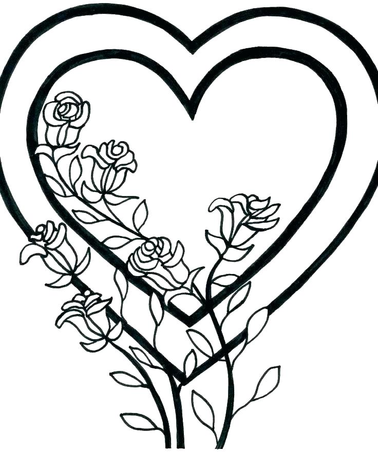 736x881 Cute Heart Coloring Pages Cute Heart Coloring Pages Printable