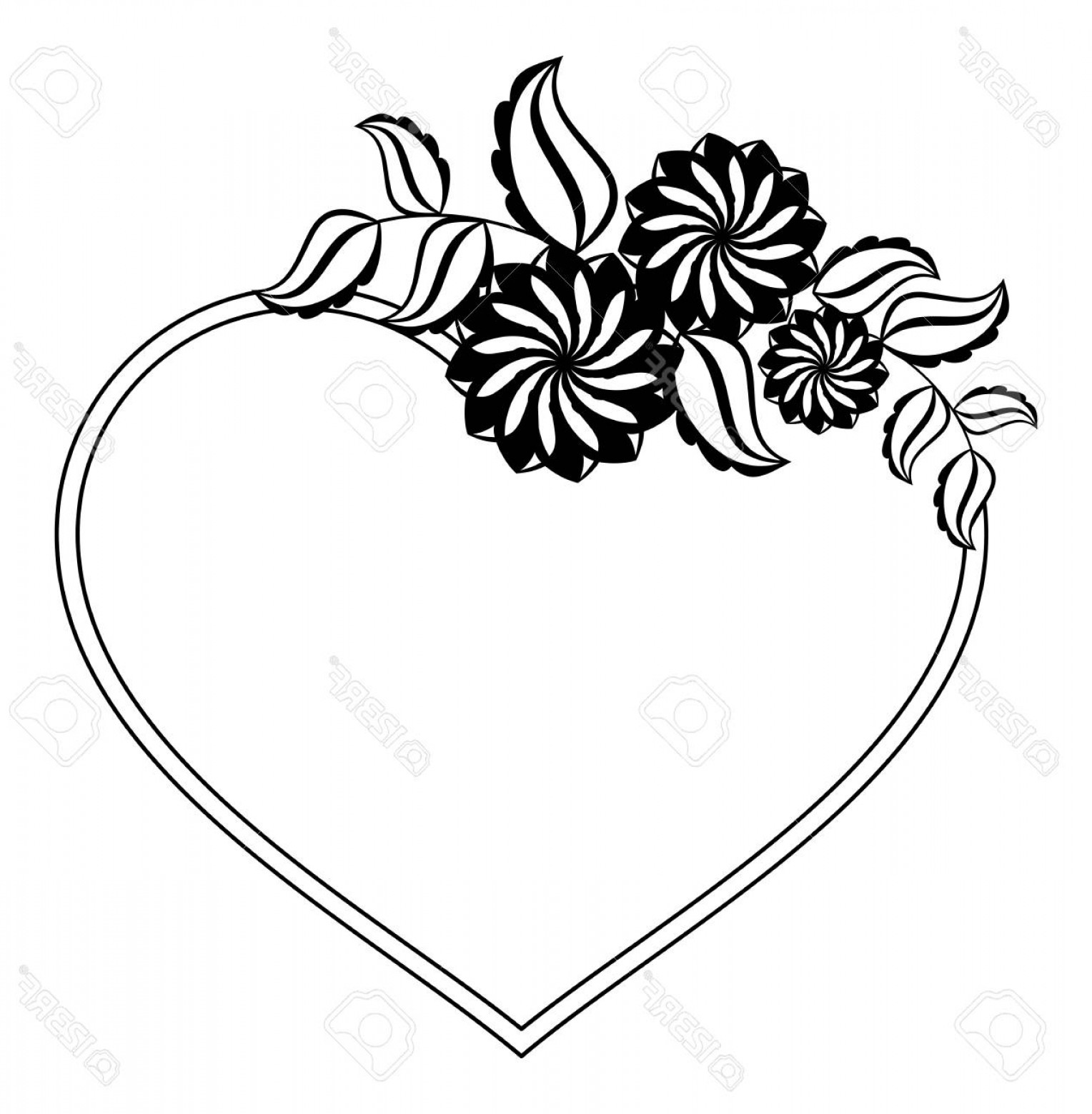 1528x1560 black and white heart vector graphic studiogrfx