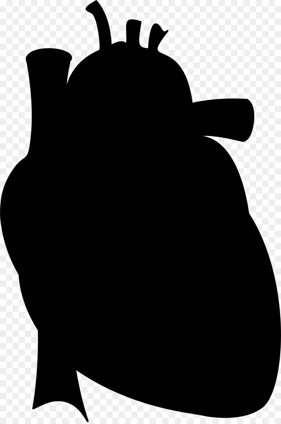 900x1360 Silhouette, Heart, Drawing, Transparent Png Image Clipart Free