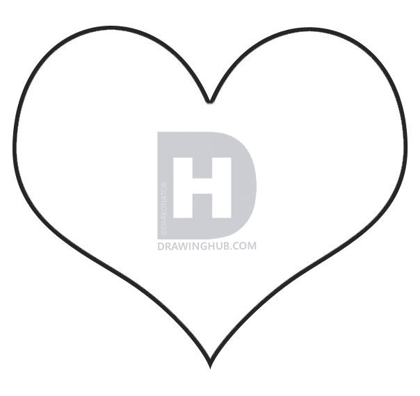 604x570 How To Draw An Easy Heart, Step