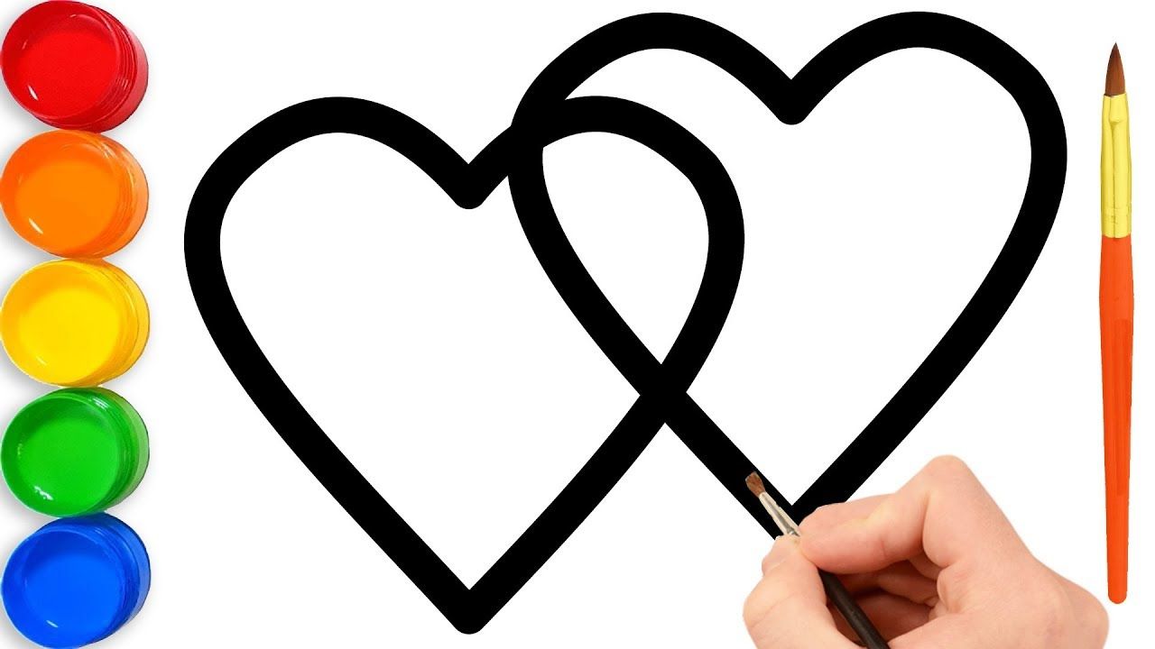 1280x720 Heart Coloring And Drawing For Kids Toy Art Fun Draw