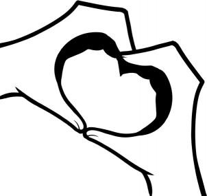 302x285 How To Draw How To Draw Heart Hands For Kids