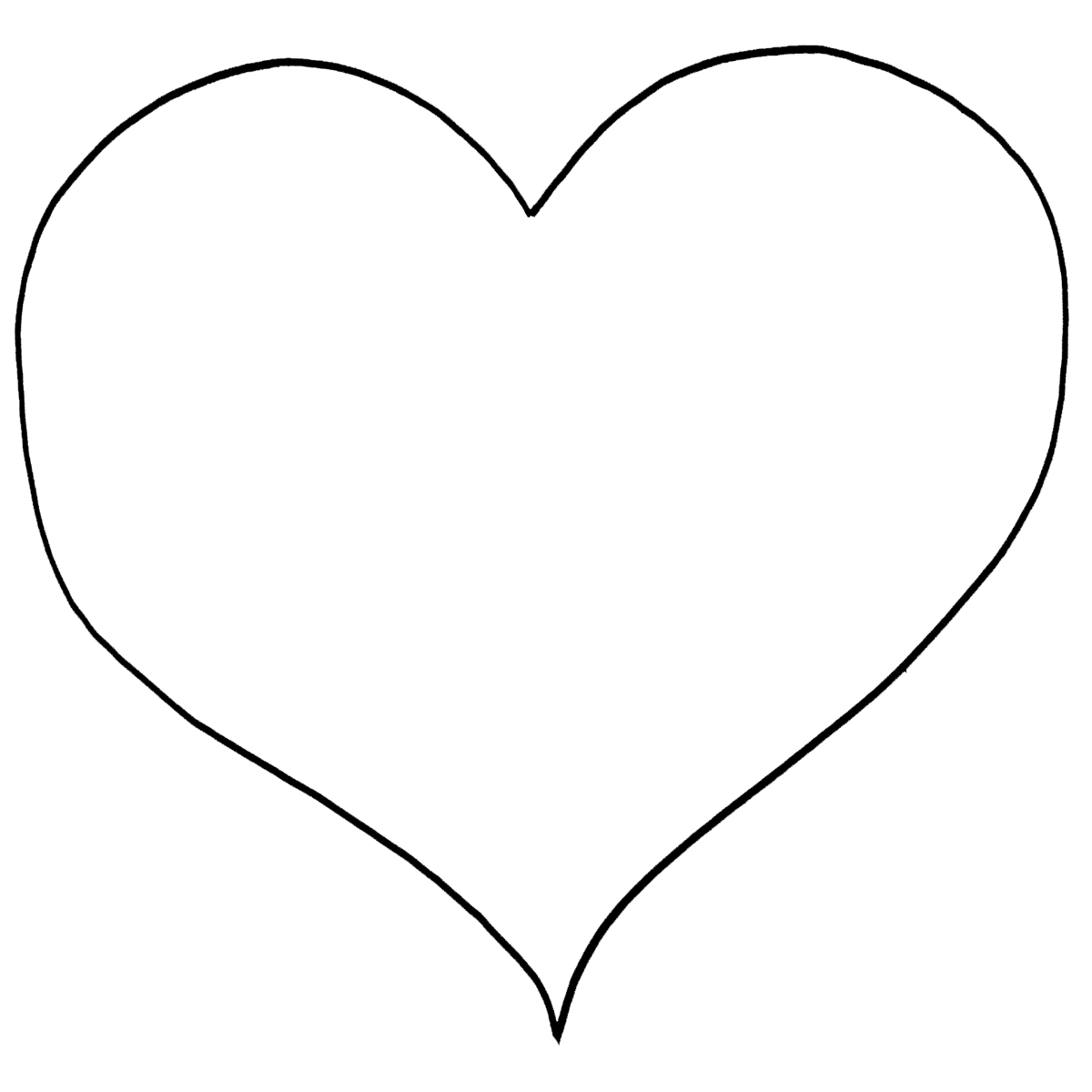 1200x1200 Coloring Pages Heart Free Printable For Kids Attachment