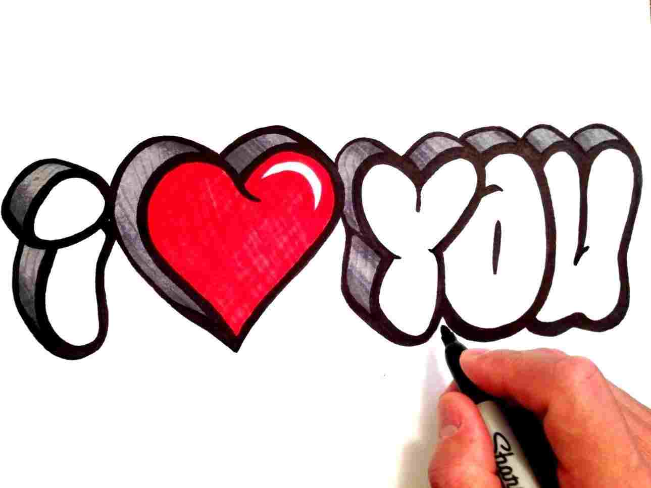 1289x967 Love Heart Pencil Sketch