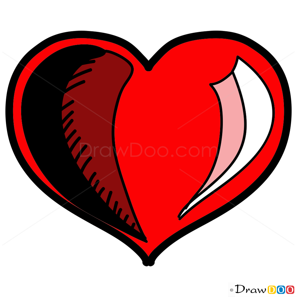 1000x1000 Heart Drawings Png