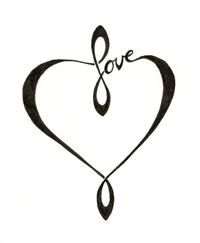 658x800 infinite love original drawing tattoo love heart infinity