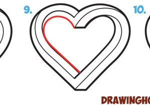 300x210 Heart Drawings Step