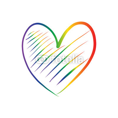 400x400 Lgbt Heart Drawing Vector In Rainbow Color Buy Photos Ap
