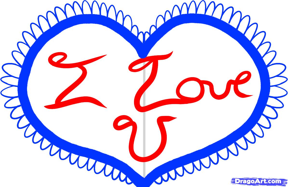1195x778 How To Draw Love Hearts Step