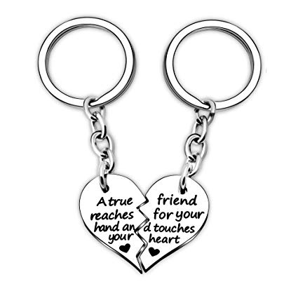 425x425 Best Friend Key Chain Ring Love Heart Graduation Gift