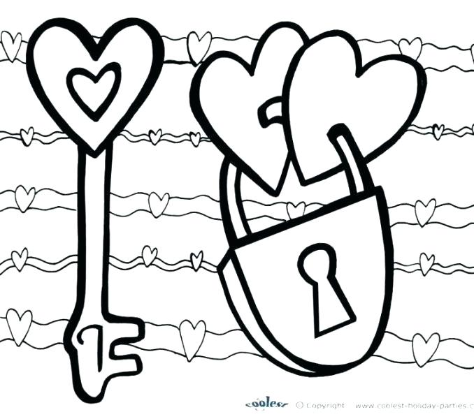 678x600 Lock And Key Coloring