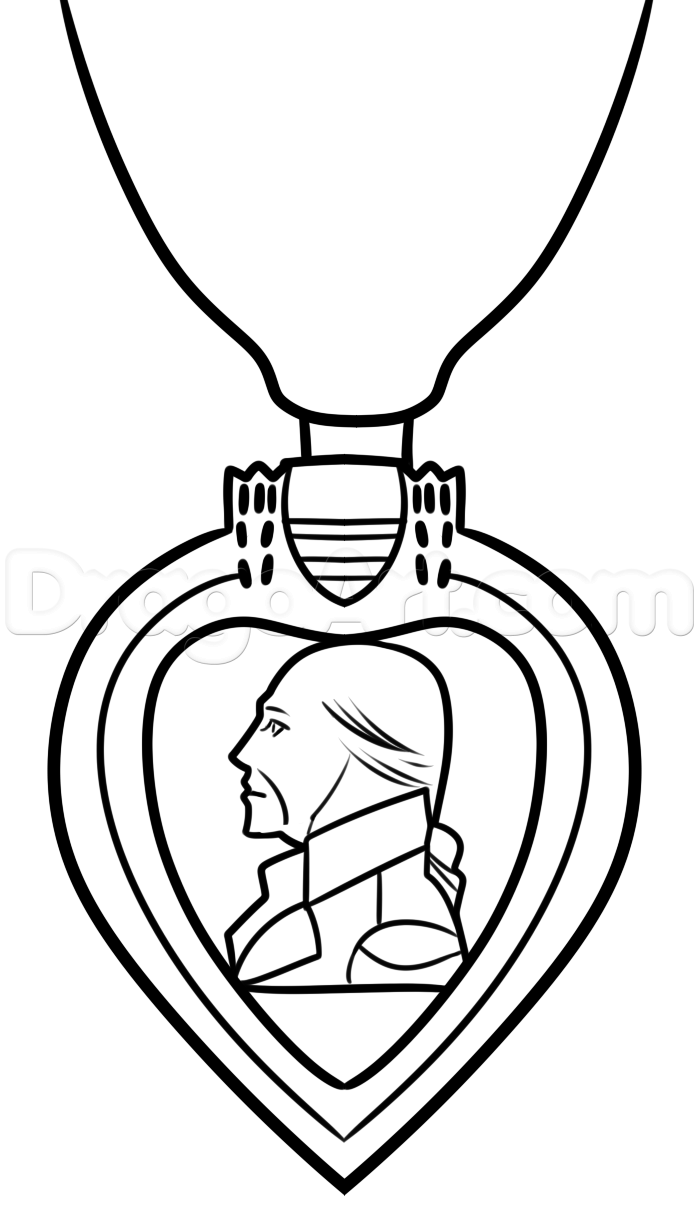 699x1212 Drawing The Purple Heart Medal, Step