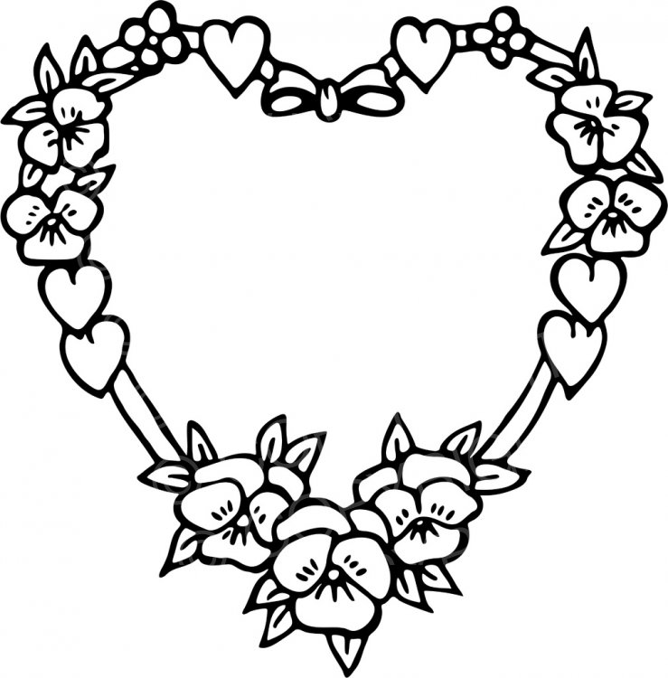 739x750 Heart Clip Art Line Drawing