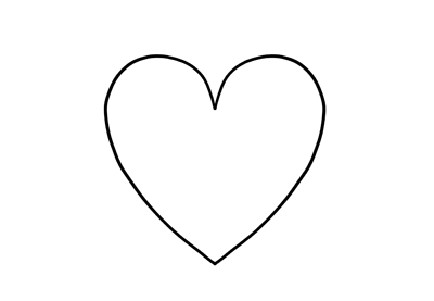 400x277 Heart Clip Art Line Drawing