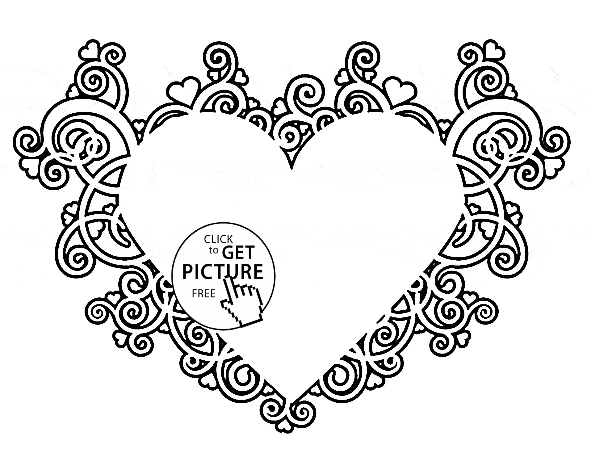 1914x1480 fancy heart locks printable coloring pages printable coloring