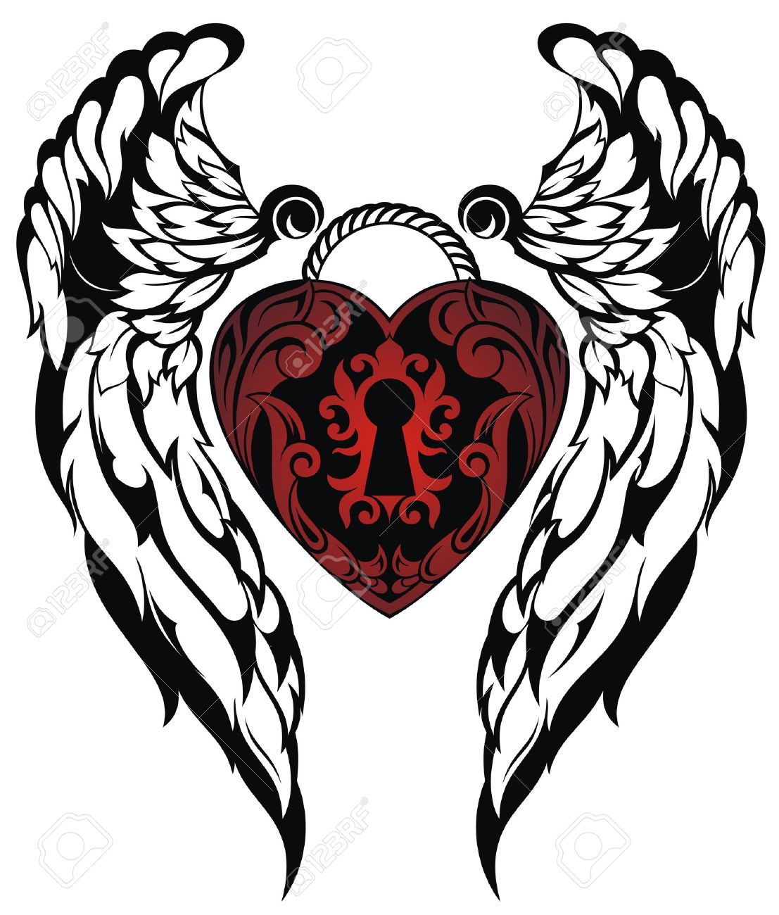 1107x1300 Heart Lock With Wings Printable Coloring Pages Printable