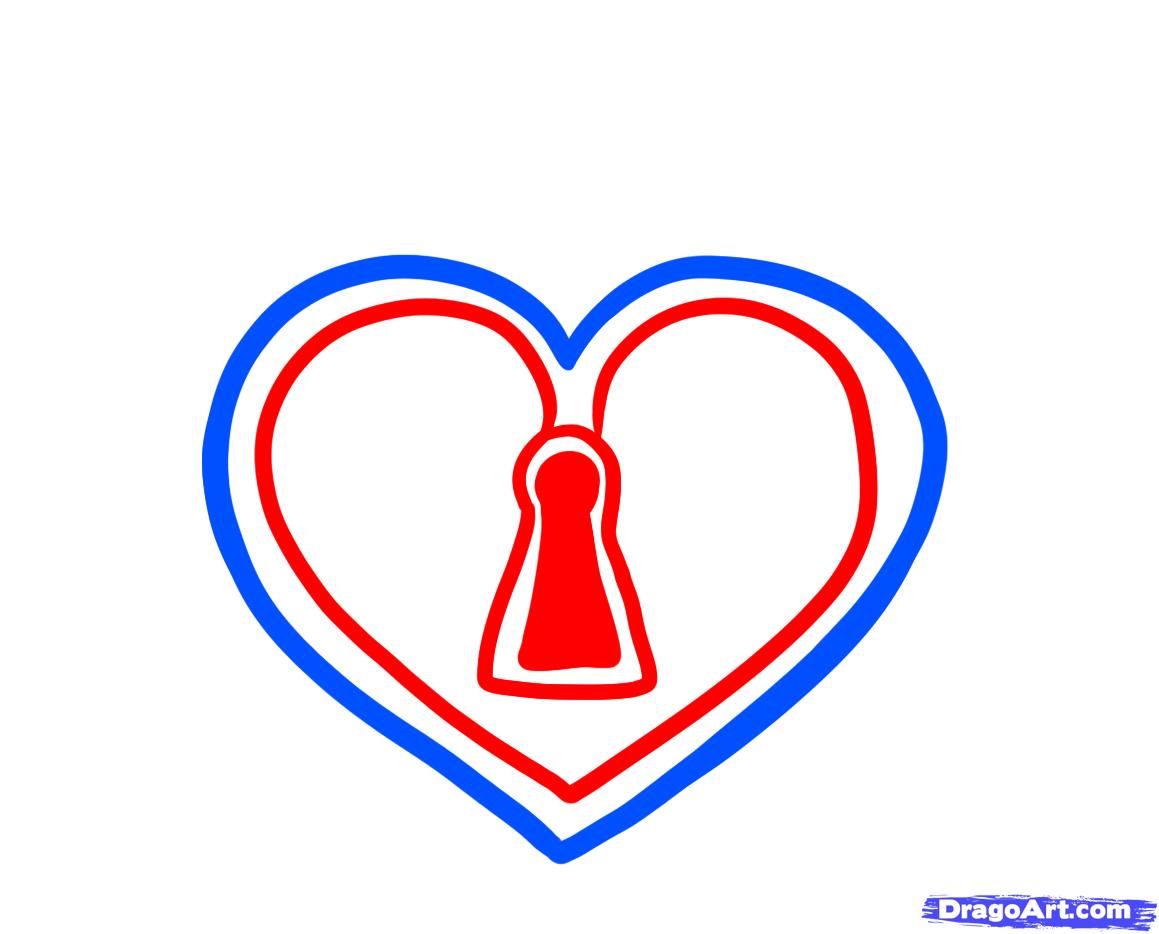 1159x934 how to draw a heart lock, heart lock tattoo, step