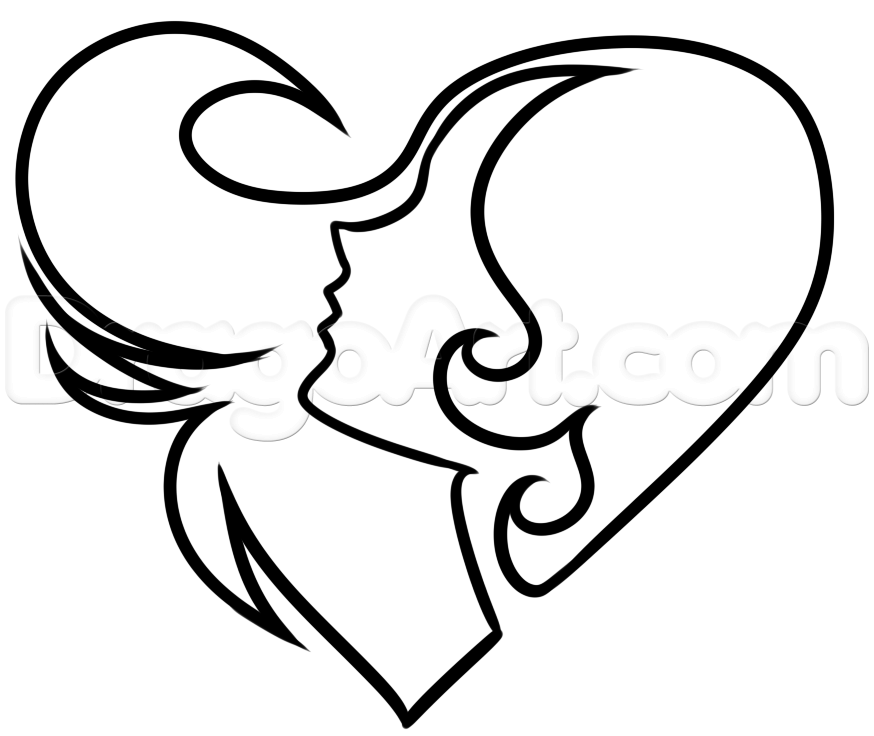 874x736 Step How To Draw Heart Hair