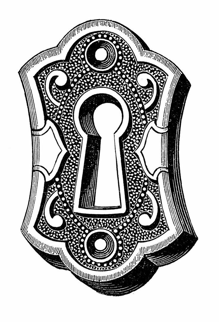 736x1082 vintage keyhole clipart
