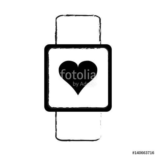 500x500 Portable Heart Rate Monitor Icon Image Vector Illustration Design