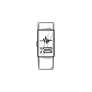 300x300 Smart Watch With Heart Rate Monitor Royalty Free Vectors