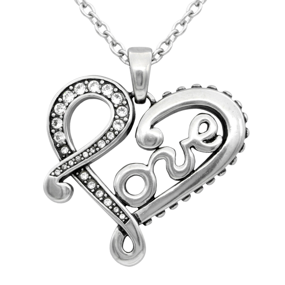 1000x1000 Engraved Love Letter Heart Necklace