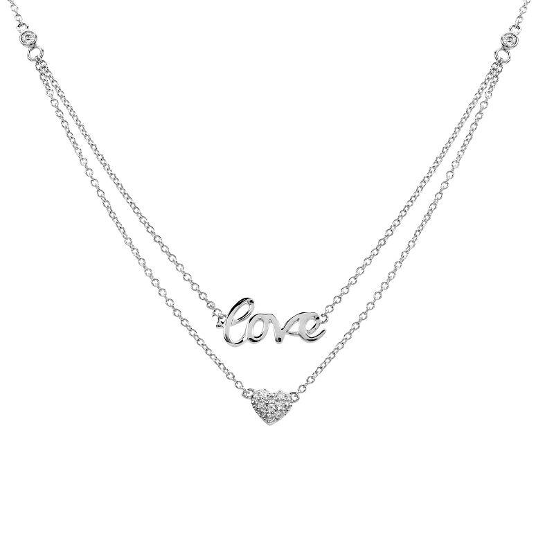 800x800 Layered Diamond Love + Heart Necklace Maurice's Jewelers
