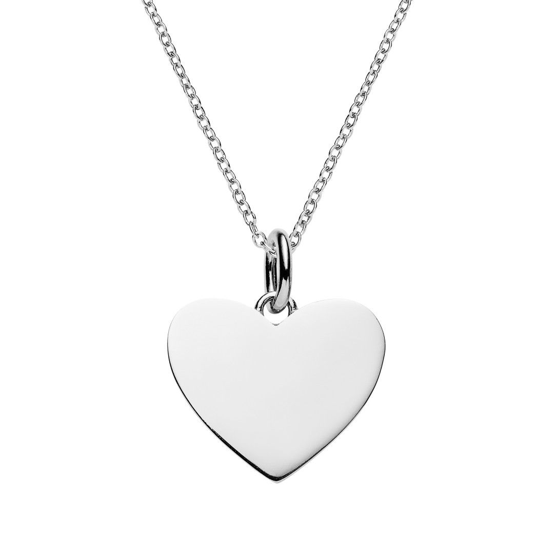 1080x1080 Personalised Silver Heart Necklace