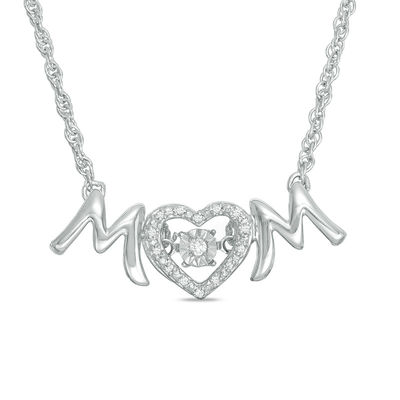 400x400 Unstoppable Ct T W Diamond Mom Heart Necklace