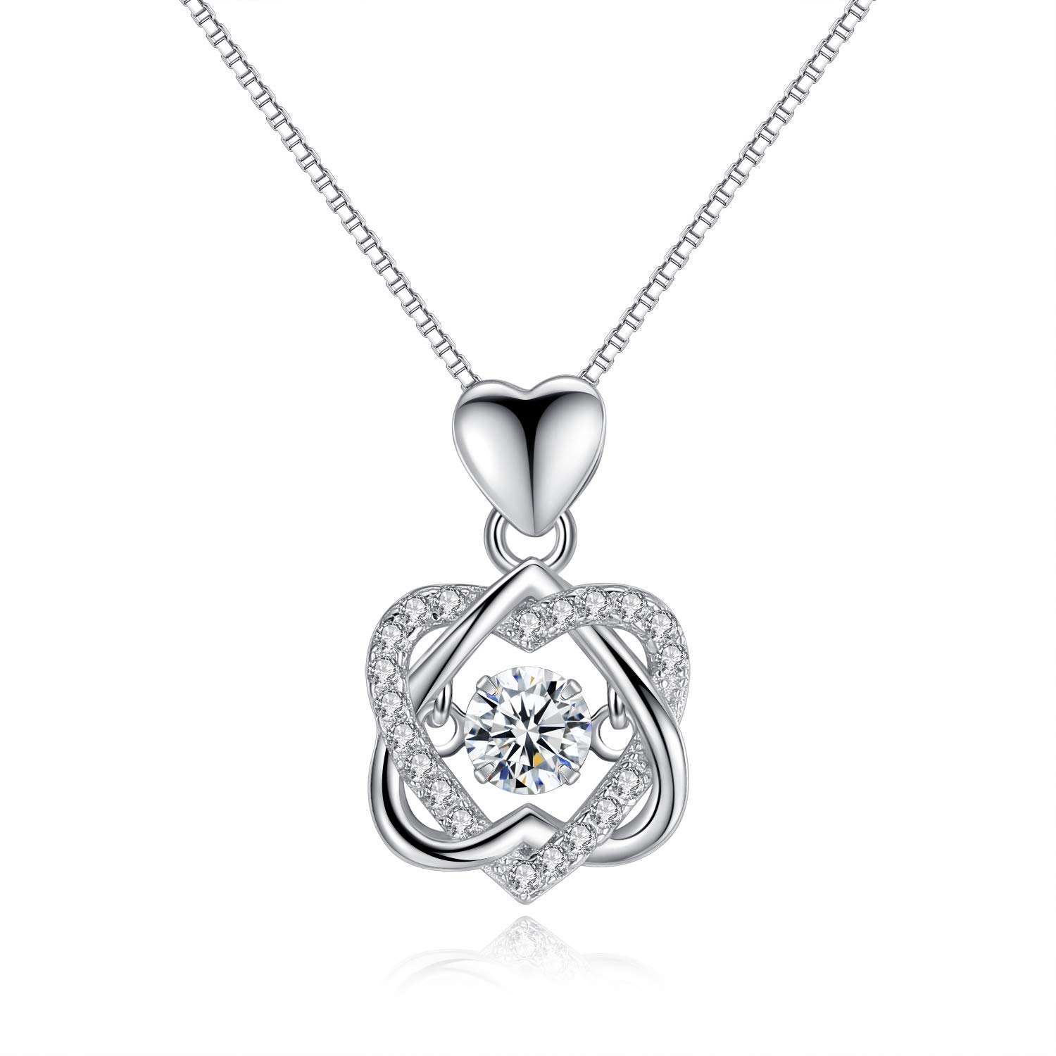1500x1500 Vana Jewelry Heart Necklace Dancing Diamond Pendant
