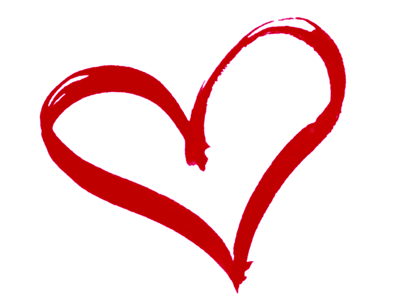 800x600 Heart Outline Drawing Red Transparent Png