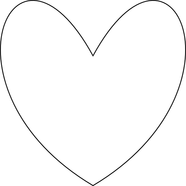 600x600 Heart Outline Clip Art Free Vector In Open Office Drawing