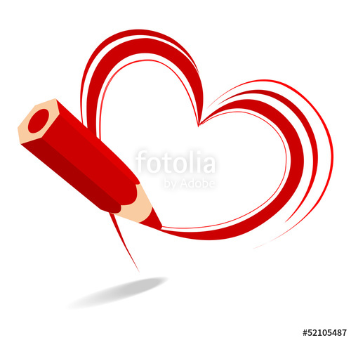 500x484 Pencil Drawing Heart Stock Image And Royalty Free Vector