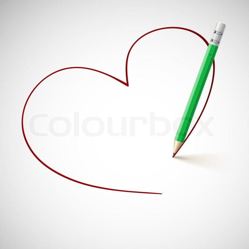 800x800 Pencil Drawing Heart Background For Stock Photo Colourbox