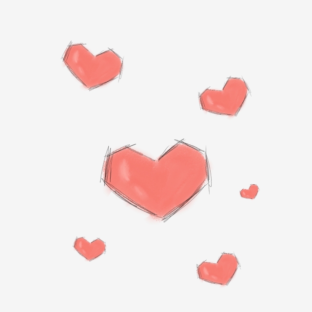 640x640 Valentines Day Tanabata Hand Painted Love, Pencil Drawing, Heart